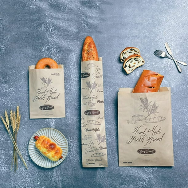 50 packs of 13.8 X 9.5 inch large kraft paper bread bags used for homemade bread environmentally friendly bread packaging storage bags for home kitchen bakery Walmart