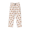 thumbnail image 4 of Goofa Squirrel And Rose Printed Soft Pajama Pants for Men, Wide Leg Comfy Casual Lounge Yoga Pants-X-Large, 4 of 9