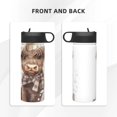 thumbnail image 3 of Yiaed C Print Water Bottle with Straw Lid, Stainless Steel Double Wall Insulated Water Bottle | Leak-Proof and Spill-Proof Water Bottle, 3 of 8