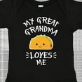 thumbnail image 4 of Inktastic My Great Grandma Loves Me with Taco Illustration Boys or Girls Baby Bodysuit, 4 of 5