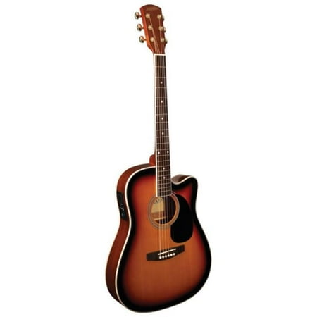- INDIANA I-TB2VB Thin Body Acoustic Electric Guitar - Vintage Tobacco Sunburst