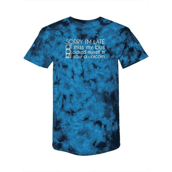 I Saw A Unicorn! Tie-Dye Crystal Men -Smartprints Designs, Male Medium