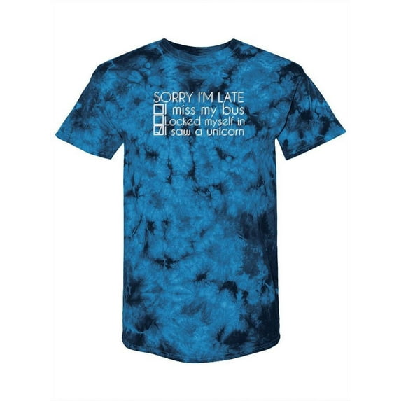 I Saw A Unicorn! Tie-Dye Crystal Men -Smartprints Designs, Male Small