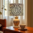 thumbnail image 6 of Linen Drum Lampshades Abstract Zebra Print Black White 13"x13"x10" Light Shade for Table Lamps Floor Lamp Shades Lampshade Replacement Assembly Required, 6 of 8