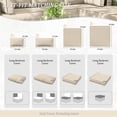 thumbnail image 3 of Pakunoda 9Pcs Outdoor Cushion Covers for Patio Furniture, Washable Reusable Outdoor Slipcovers for Cushions Replacement Cover with Zipper for Sofa Couch, Cover Only, Cream, 3 of 7