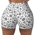thumbnail image 2 of Balery Nautical Themed Simple Anchors Printed Workout Shorts for Women Seamless Scrunch Short Gym Yoga Running Sport Active Exercise Fitness Shorts-X-Large, 2 of 8