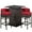 Red, variant on Costway 5PCS Patio Rattan Bar Table Stool Set Hidden Storage Shelf Cushioned