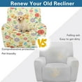 thumbnail image 4 of FOR U DESIGNS Capybara Bee Flower Pattern Recliner Chair Covers with Arms, Reusable Lazy Boy Recliner Covers Soft Couch Cover Furniture Protector with Storage Pocket, 4 of 8