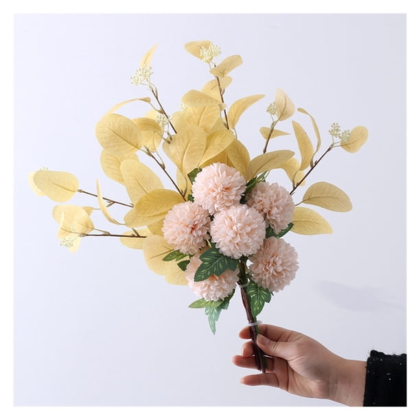 Flores artificiales de seda, ramo de anémona blanco for novia, fiesta en casa, habitación, mesa, planta decorativa, flor falsa