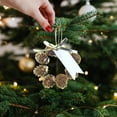 thumbnail image 5 of Pinecone Wreath under $5! Cagogo Mini Pinecone Christmas Wreath, Rustic Natural Ornament, Hanging Tree Decoration, Fireplace Mantel Decor, Holiday Window Accent, Set of Two Wreaths, 5 of 6