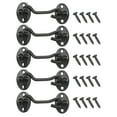 thumbnail image 1 of Uxcell 5-Pack Pestillo de Gancho y Ojo para Puerta 3 Pulgadas Pestillo de Puerta de Acero Inoxidable Pestillo de Puerta de Granero Negro, 1 of 1