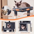 thumbnail image 4 of Yaheetech 36" Height Cat Tree with Double Condos and Scratching Board, Dark Gray, 4 of 7