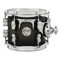 PDP PDCM0708STSCB 7 x 8 in. Maple Suspended Tom Drum, Satin Charcoal Burst Lacquer with Chrome Hardware
