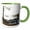 Green/White, variant on 3drose, Usa, Minnesota, Itasca State Park, Mississippi Headwaters, 11oz Two-tone Black Mug