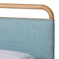 thumbnail image 4 of Baxton Studio Mateo Baby Blue Fabric and Natural Wood Queen Size Platform Bed, 4 of 9