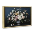 thumbnail image 3 of Stupell Industries Moody Blue Floral Vase Gold Framed Floater Canvas Wall Art, design by Petal Prints Design, 3 of 9