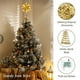 thumbnail image 4 of Decoración para árbol de Navidad Lewondr con forma de estrella geométrica 3D con luz LED, 4 of 9