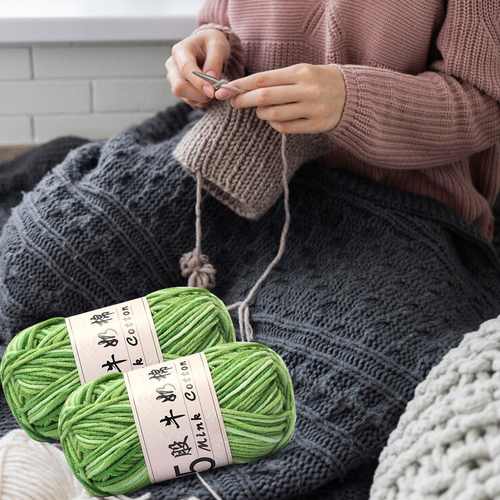 Fridja Fil à Pelotes, Fil Volumineux pour Crochet et Tricot