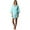 Turquoise, variant on Casual Nights Womens Jersey Kimono Short Robe