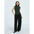 thumbnail image 3 of Scoop Women’s Ruched Mock Neck Top, Sizes XS-XXL, 3 of 6