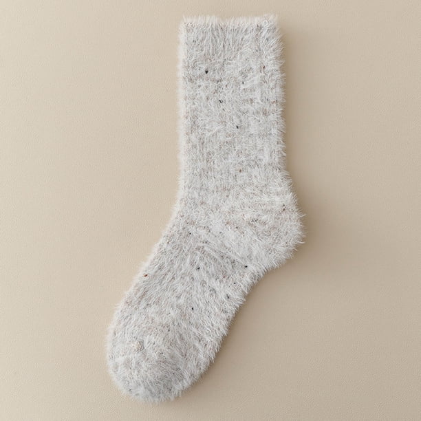 Calcetines de invierno para mujer, calcetines de tubo medio con forro polar para mayor calidez y protección contra el frío, calcetines de forro polar, calcetines de algodón para mujer