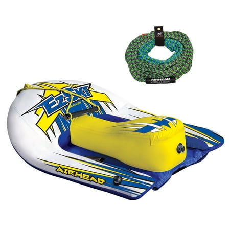 Airhead AHEZ-100 EZ Ski Inflatable Trainer Kids Single Skier Tube with Tow