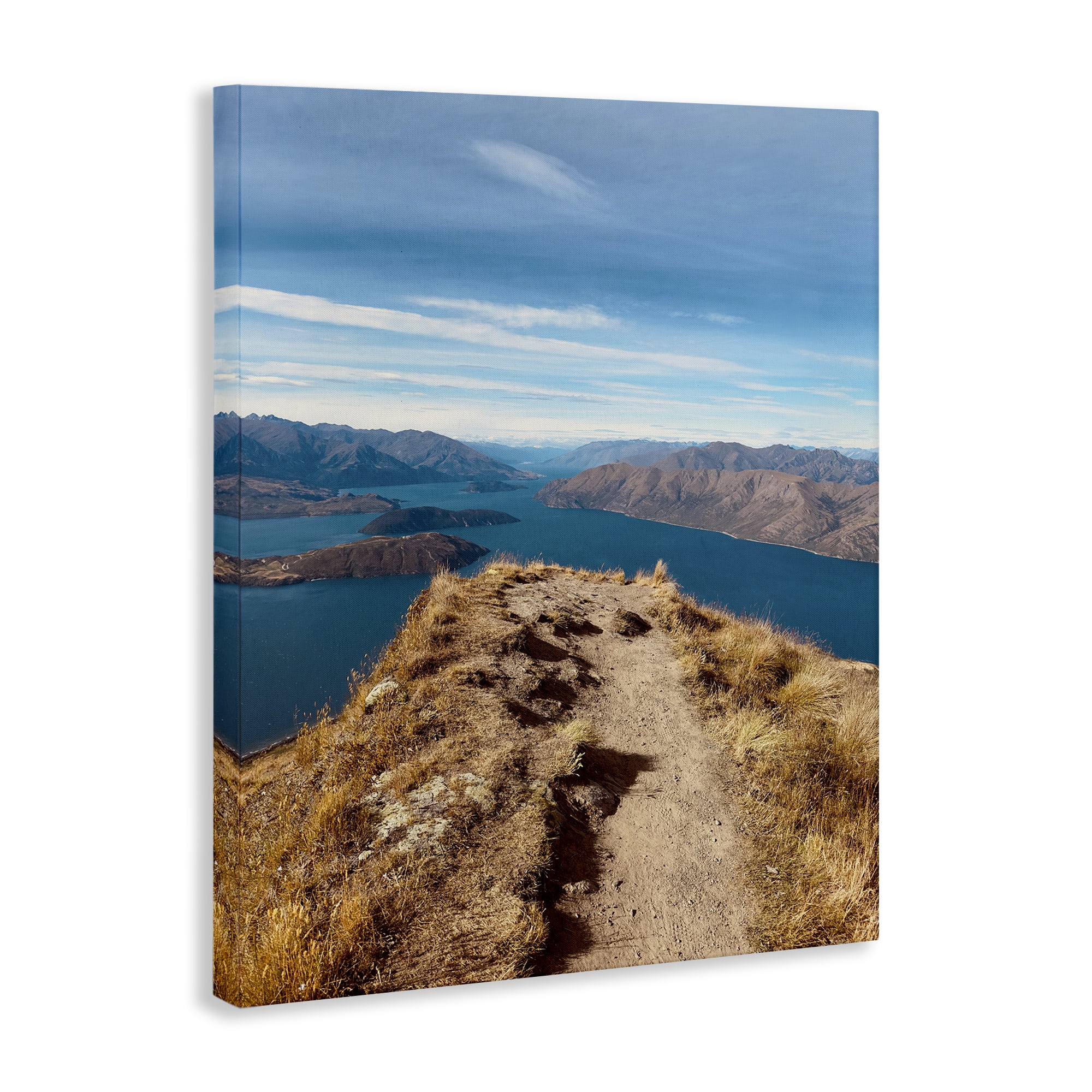 Stupell Industries Cliffs over Blue Sea Landscape Photography Gallery Wrapped Canvas Art Print Wall Art, 24 x 30