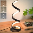 thumbnail image 1 of ¿Lámpara de mesa LED negra regulable? Lámpara de noche moderna de 10 W con lámpara de noche en espiral Schlater Lámpara de escritorio de metal con cable de 2,9 m, 1 of 5