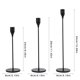 thumbnail image 5 of Candelabro de aleación antideslizante candelabro decoración candelabro para fiesta pub, negro mate, juego de 24 + 29 + 34 cm Methold HA003037-16, 5 of 6