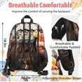 thumbnail image 4 of Herdesigns Patriotic Eagles Backpack with Lunch Box American Flag Lightweight Large Travel Work Laptop Backpacks Set Casual Daypacks, 4 of 8