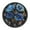 Blue Morning Glory Flowers, variant on Voice Activated Clock with Glow Light 12 Inch Large Silent Wall Clock Battery Operated for Home Decor Colorful Blooming Flowers