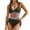 Brown-05, variant on Lopeceal High Waisted Bikini Sets for Women Tummy Control Swimsuits Color Block Drawstring Womens Two Piece Bathing Suits