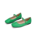 thumbnail image 2 of Domuza Mary Jane Shoes for Women Slip on Dressy Ballerina Flats Shoes for Women New Trendy Non-Slip Flats for Casual Formal Work School Office Walking Green 5.5（EU-36）, 2 of 7