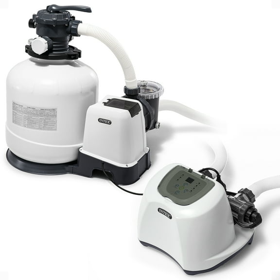 Intex 3000 GPH Sand Filter Pump and Saltwater System for Above Ground Pools
