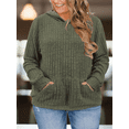 thumbnail image 3 of NISVIYA Womens Winter Plus Size Lightweight Hooded Sweatshirts Trendy Ribbed Solid Color Hoodies with Pocket Hood Sweater Pullover, 3 of 5