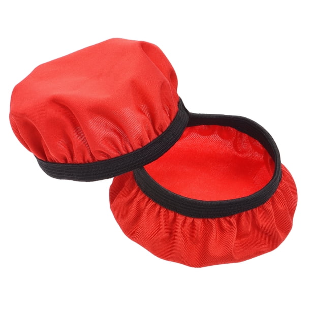Cubiertas de tela flexible para auriculares de 3.54-4.33 pulgadas de Uxcell, cubiertas de auriculares rojas lavables, 1 par