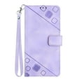 thumbnail image 3 of Tarise Phone Case for Samsung Galaxy A14 5G Case, Premium PU Leather Card Holder Wrist Strap Magnetic Closure Flip Stand Function TPU Interior Book Cover for Samsung A14 5G Wallet Case, Purple, 3 of 7