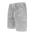 thumbnail image 2 of Men Shorts Stripe Resort Shorts Elastic Waist Drawstring Style Holiday Beach Pants, 2 of 5