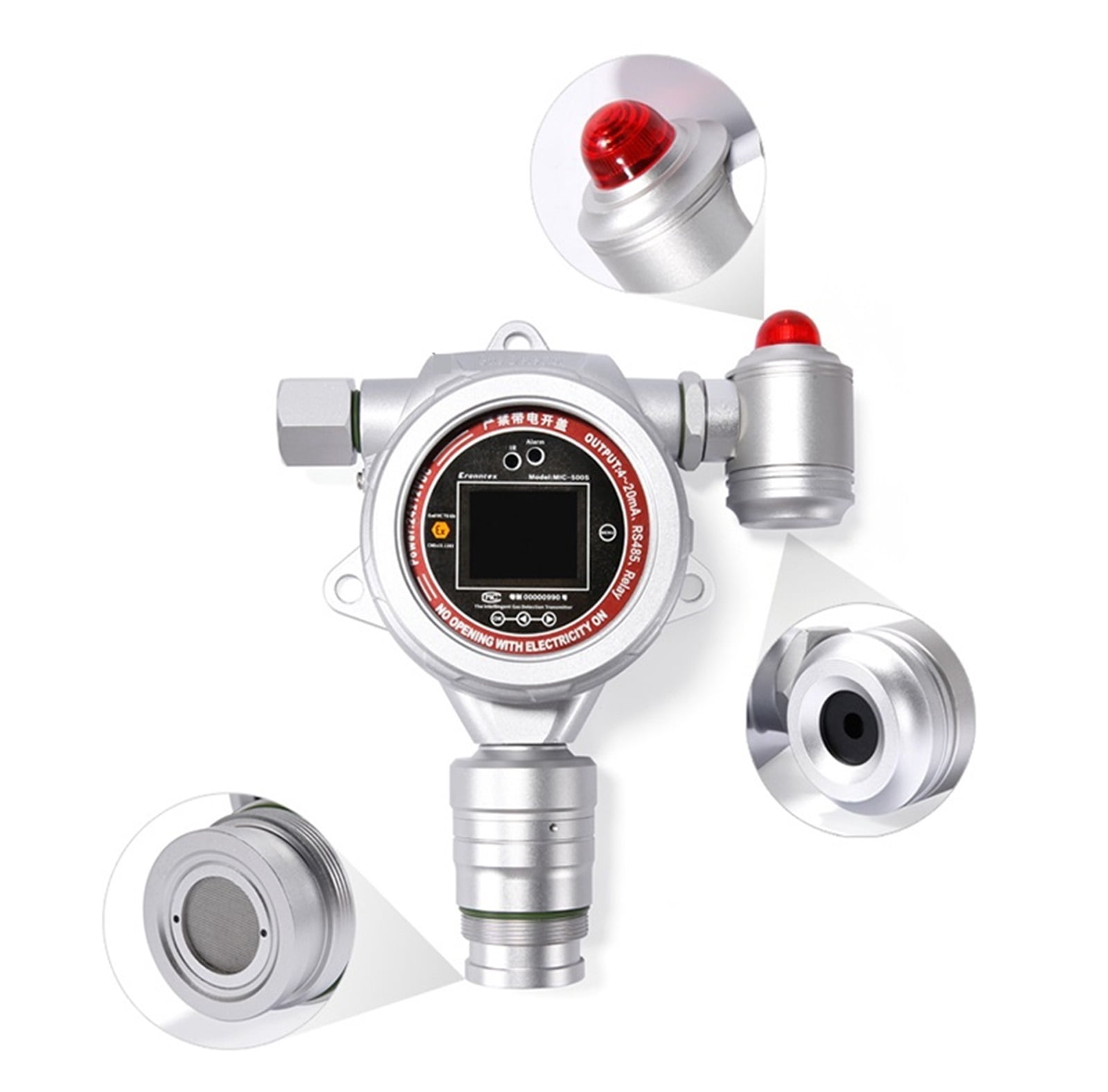 Gas Leak Sniffer Detector,Hydrogen Chloride Gas Detector,with LCD Display Leak Alarm Concentration Tester,0-100ppm , 0-1000ppm , 0-5000ppm