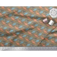 thumbnail image 3 of Soimoi Satin Silk Fabric Tree & Dinosaur Animal Print Sewing Fabric Yard 42 Inch Wide, 3 of 3