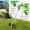thumbnail image 6 of RELOIVE Weed Eater,Cordless Weed Trimmer,Electric Weed Wacker, with 2PCS 4000mAh Batteries and Charger, 6-in-1 String Trimmer with Wheels, 43.3''-53.1'' Adjustable for Garden Yard, 6 of 15