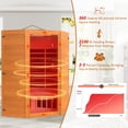 thumbnail image 3 of Enyopro 2-3 Person Home Sauna, Far Infrared Wooden Sauna Room, Canadian Hemlock Indoor Corner Sauna Spa, 2100W Fast Heating, 3 of 8