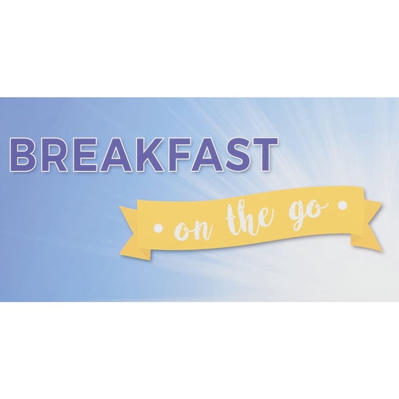 HUBERT® Vinyl Magnetic Breakfast on The Go Sign - 49"L x 26"H