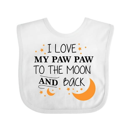 

Inktastic I Love My Paw Paw to the Moon and Back Boys or Girls Baby Bib
