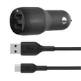 thumbnail image 2 of Cargador Para Auto 2 Puertos con Cable USB C Belkin, 2 of 9