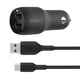 thumbnail image 2 of Cargador Para Auto 2 Puertos con Cable USB C Belkin, 2 of 9