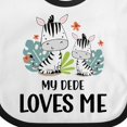 thumbnail image 4 of Inktastic Zebra My Dede Loves Me Boys or Girls Baby Bib, 4 of 4