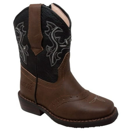 - Adtec Case IH Western Light Up Cowboy Boot Faux Leather Brown/Black CI-5016