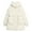 White, variant on Women's Solid Color Winter Waist Down Jacket Warm Cozy Outerwear Windproof Cold Weather Coat