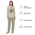 thumbnail image 2 of Santa Hunting Reindeer Matching Family Christmas Pajamas With Dog, Christmas Tree Holiday PJs, Plus Sizes, With Pockets, 2 of 7